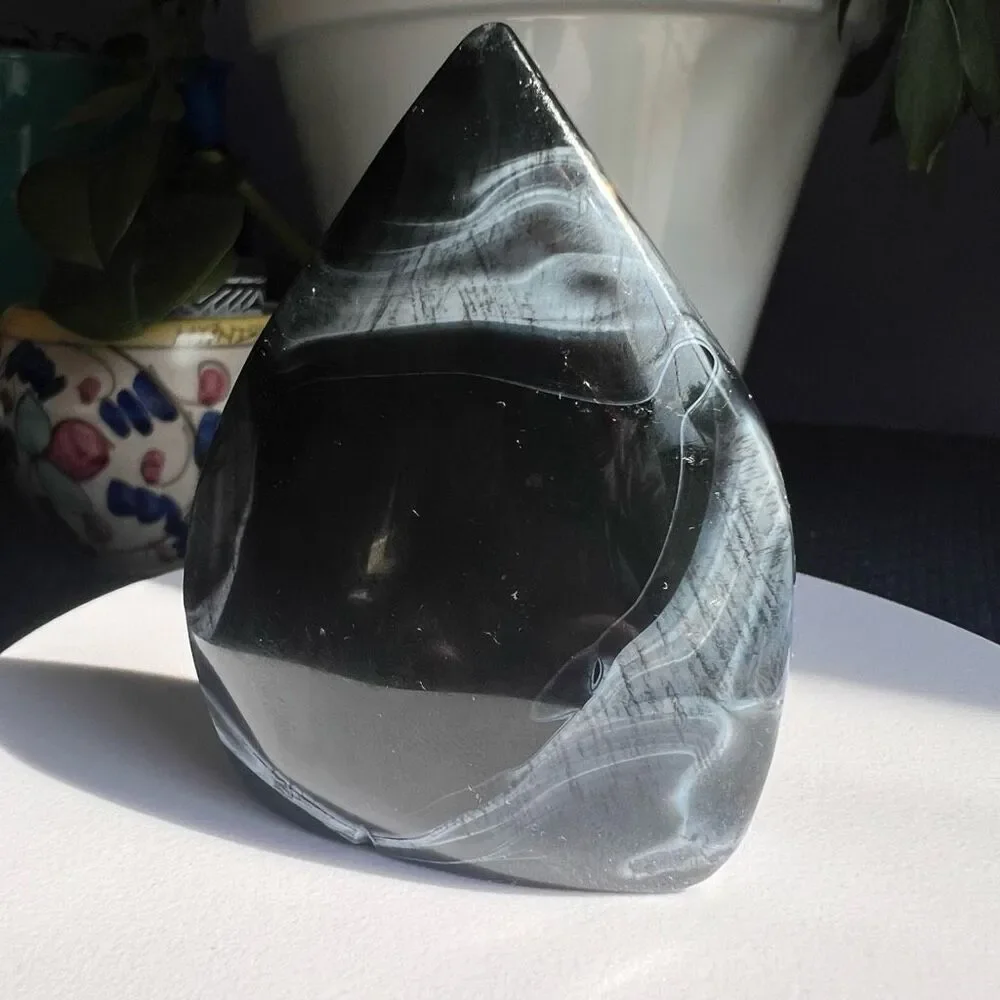 Black Agate Crystal Tear Drop‎ (3) - Picture 16 of 16